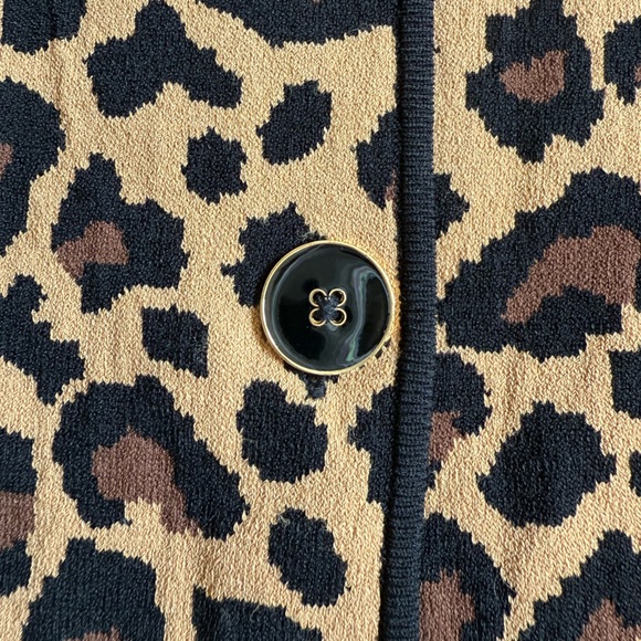 Jones New York Signature Leopard Print Cardigan - Picture 4 of 8